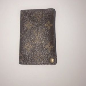 Monogram credit card/photo holder. **no plastic inserts**